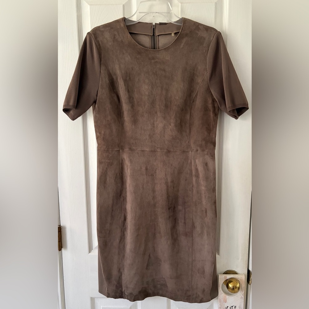 Elie Tahari Brown Suede Mini Dress
